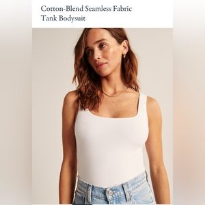 A&F sweet heart tank bodysuit, white, size XS